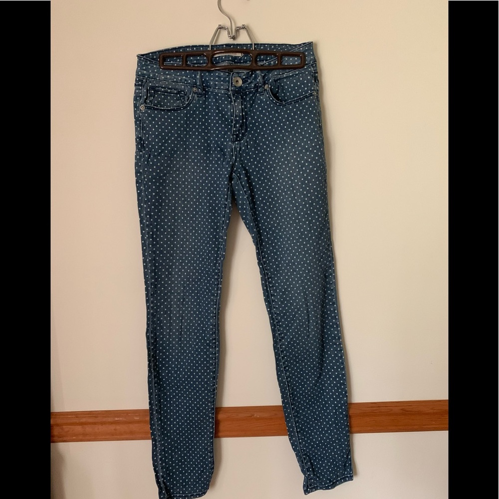 Pac Sun: Bullhead Polka Dot Skinny Jeans
